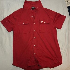 True Religion red polo t-shirt